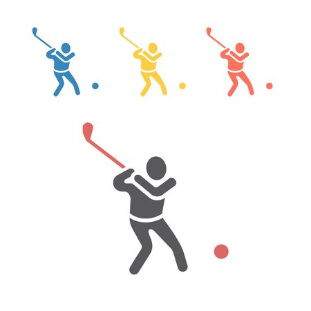 Golf player icon. Vector signs for web graphicsのイラスト素材