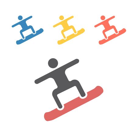 Snowboarder icon. Vector signs for web graphicsのイラスト素材