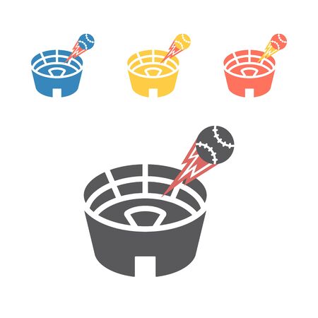Baseball Stadium icon. Vector sport signs for web graphics.のイラスト素材