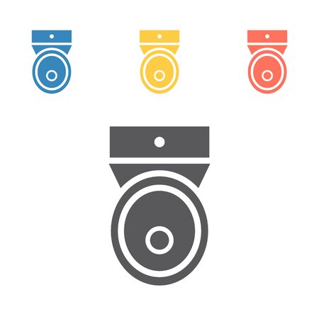 Toilet flat icon. Vector signs for web graphicsのイラスト素材