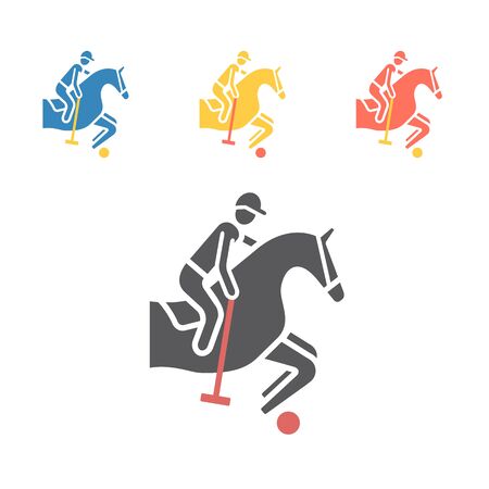 Polo player icon. Vector signs for web graphics.のイラスト素材