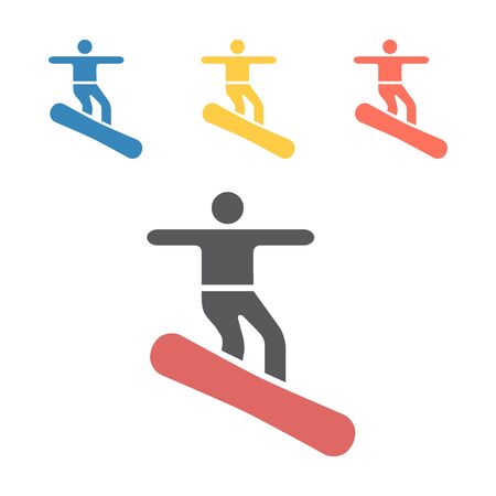 Snowboarder icon. Vector signs for web graphicsのイラスト素材