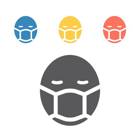 Protective mask. Vector signs for web graphics.のイラスト素材