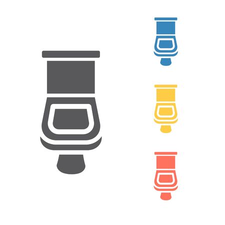 Toilet flat icon. Vector signs for web graphicsのイラスト素材