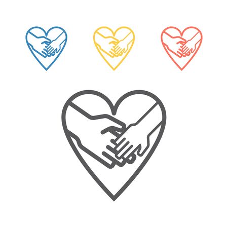 Adoption line icon. Vector signs for web graphicsのイラスト素材