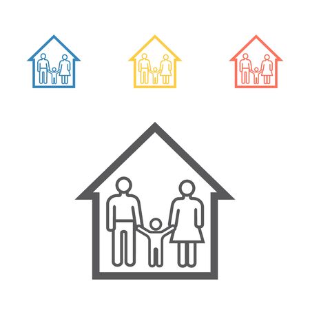 Family line icon. Vector signs for web graphicsのイラスト素材