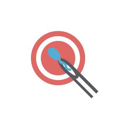 Artificial Insemination line icon. Vector signs for web graphics.のイラスト素材