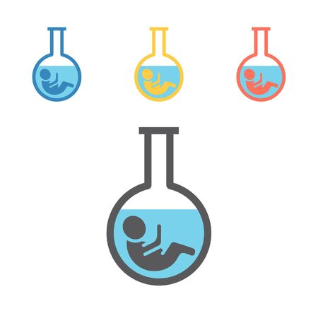 Artificial Insemination line icon. Vector signs for web graphics.のイラスト素材