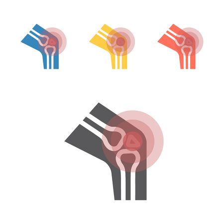 Knee pain. Joint bones for orthopedic purposesのイラスト素材
