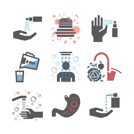 Hygiene icons set. Vector signs for web graphicsのイラスト素材