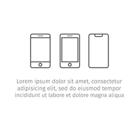 Phone line icon. Vector sign for web graphic.のイラスト素材