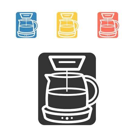 Coffee maker machine icon . Vector signs for web graphics.のイラスト素材