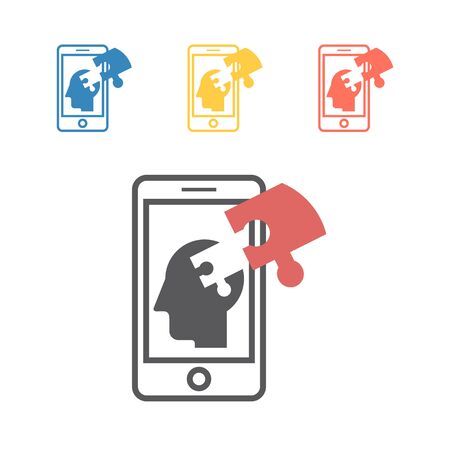 Psychology online concept icon. Psychotherapeutic session. Vector sign for web graphic.のイラスト素材