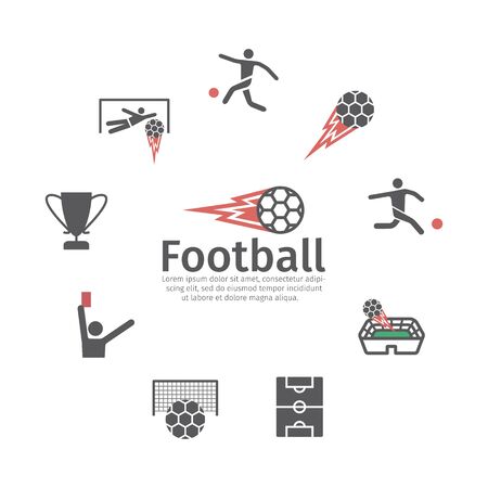 Football Soccer banner. Vector signs for web graphicsのイラスト素材
