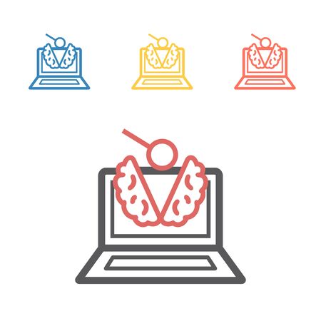 Online psychological help vector illustration. Psychotherapy conceptのイラスト素材