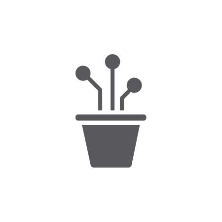 Plant pot icon. Vector signs for web graphics.のイラスト素材