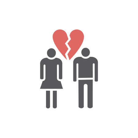 Divorce line icon. Vector signs for web graphicsのイラスト素材