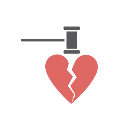 Divorce line icon. Vector signs for web graphicsのイラスト素材