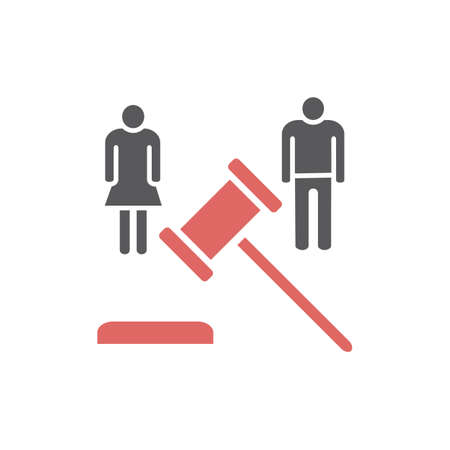 Divorce line icon. Vector signs for web graphicsのイラスト素材