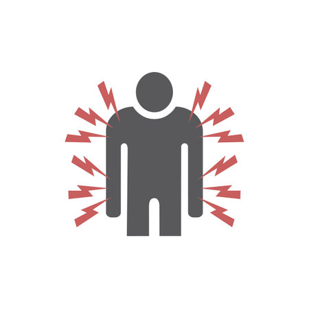 Pain in the body icon. Vector icon for web graphic.のイラスト素材