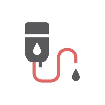 iv bag icon, linear. Vector sign for web graphics.のイラスト素材
