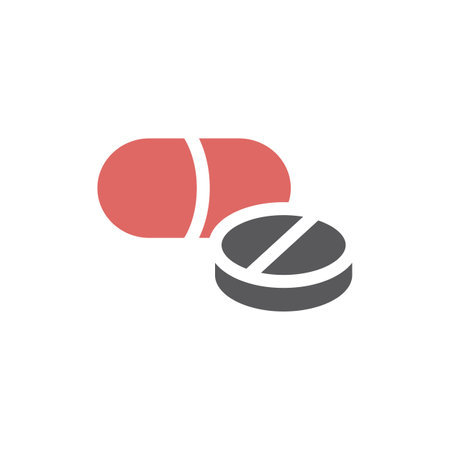 Pills icon flat. Illustration isolated vector sign symbol.のイラスト素材