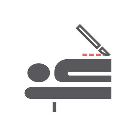 Surgery web flat icon. Vector sign for web graphics.のイラスト素材