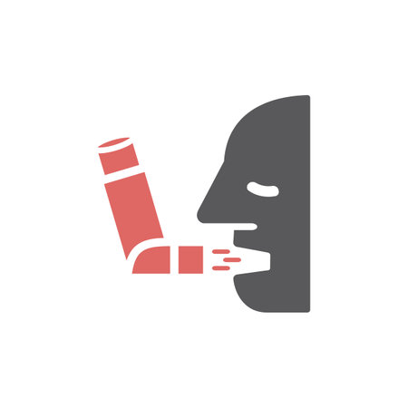 Inhaler for asthma. Vector sign for web graphic.のイラスト素材