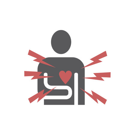 Heart pain icon. Vector sign for web graphicsのイラスト素材
