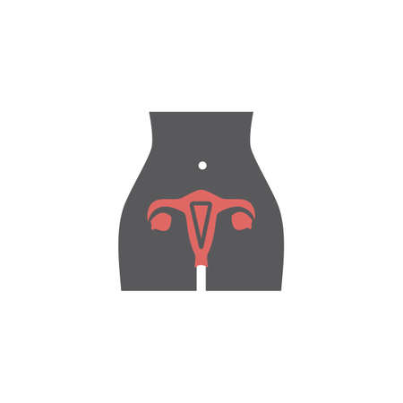Uterus icon isolated on clean background. Uterus icon concept drawing icon in modern style.