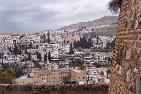 view of granada, from the top of the alhambra castle