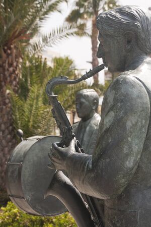 TORREVIEJA, SPAIN - JUN 2: Sculptures called tribute to the musicians of torrevieja, were opened by the town hall in 2002, in order to honor local musicians,on June 2, 2012 in Torrevieja, Spainのeditorial素材
