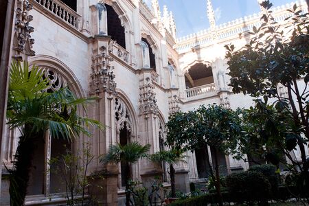 TOLEDO - FEBRUARY 3: Gothic cloister in Monastery of Saint John of the Kings on February 3, 2015 in...