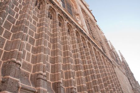facade of saint john monastery in toledo, spain