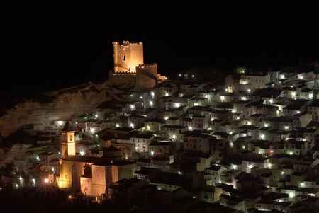 A view of Alcala del Jucar, in Albacete (Spain)のeditorial素材