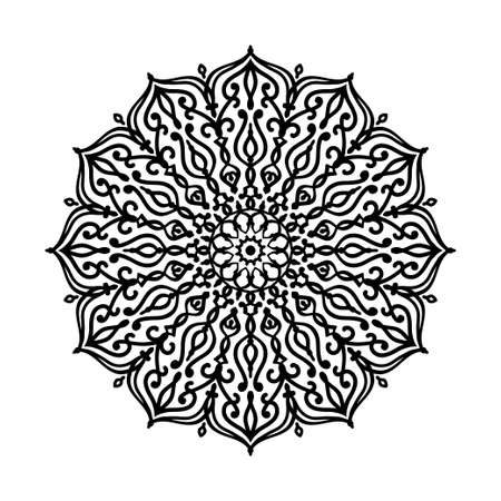 Round mandala vector illustration, great for fabric design material, wallpaperのイラスト素材