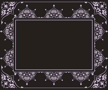 Luxurious and delicate ornament frame, Ornate vector in middle eastern style. calligraphy frame, Vintage background design, place for text. Ornament patterns for wedding invitations, greeting cardsのイラスト素材