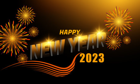 Happy new year effect text, vector art and illustration. can be used for landing pages, Templates,...