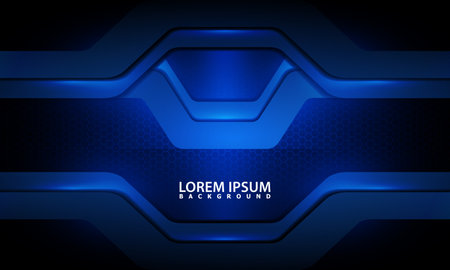 Abstract blue background, with gradient and overlapping shapes, with light effectのイラスト素材