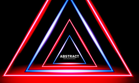 abstract neon effect. digital technology tunnel, Futuristic technology abstract background. 3D renderingのイラスト素材