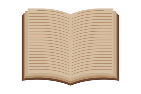 open book illustration. Can be used as a logo for bookstore or store, library, education or learning concept etc.のイラスト素材