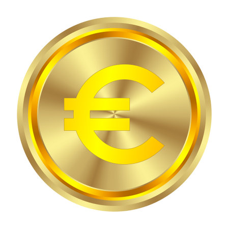 gold coin currency, realistic and luxurious gold coin treasure concept. 3d vector illustrationのイラスト素材