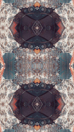Abstract Afro Pattern. Art Vertical Illustration. Brown Design bannerの写真素材