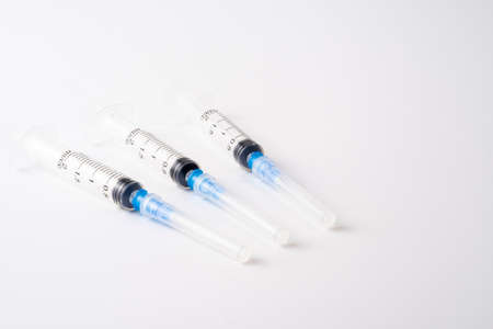 medical syringe isolated on white background