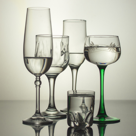 glasses of waterの写真素材