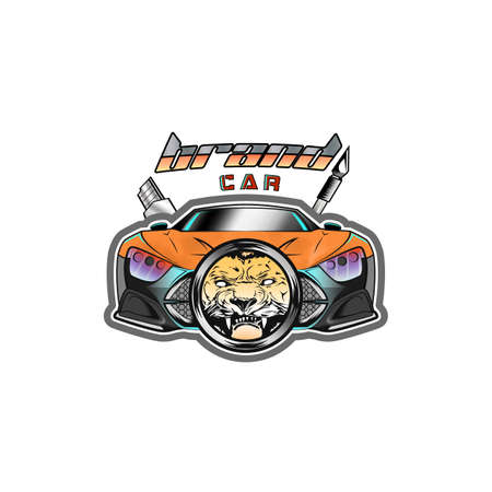 A beautiful car with the brand name of the carのイラスト素材