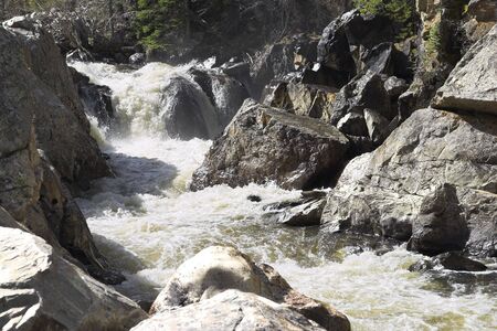 Poudre Falls in Coloradoの写真素材