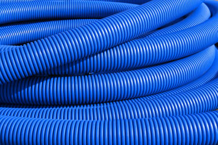 Colorful plastic pipes abstract. Industrial object concept.の写真素材