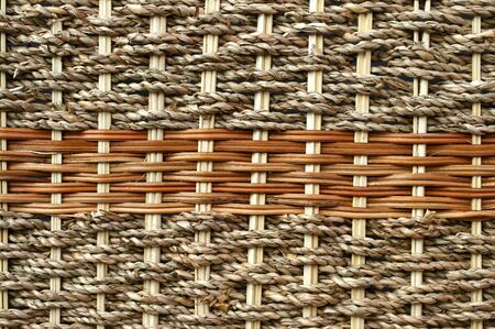 Detail of wicker and cane basket. Natural background.