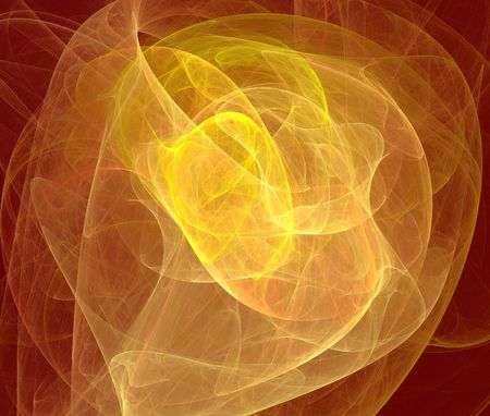 Abstract fractal texture. Computer generated background. Orange waves.の写真素材